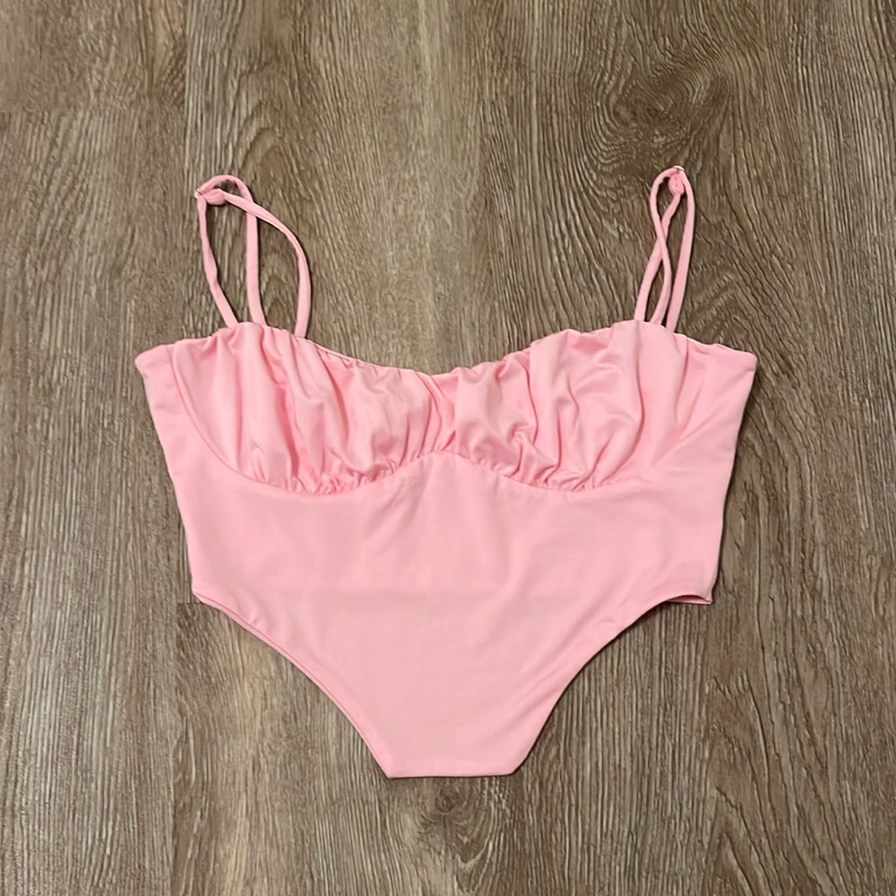 Tic Toc Pink Cropped Top